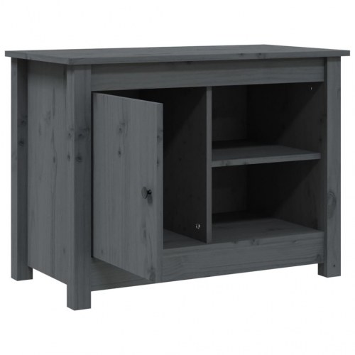 Tv-bord i massivt fyrretræ - grå, 70 × 36,5 × 52 cm