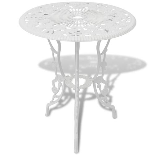 Bistrosæt 3 dele støbt aluminium hvid