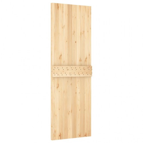 Skydedør med monteringssæt 70x210 cm massivt fyrretræ