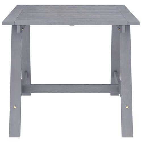 Havebord 88x88x74 cm massivt akacietræ grå