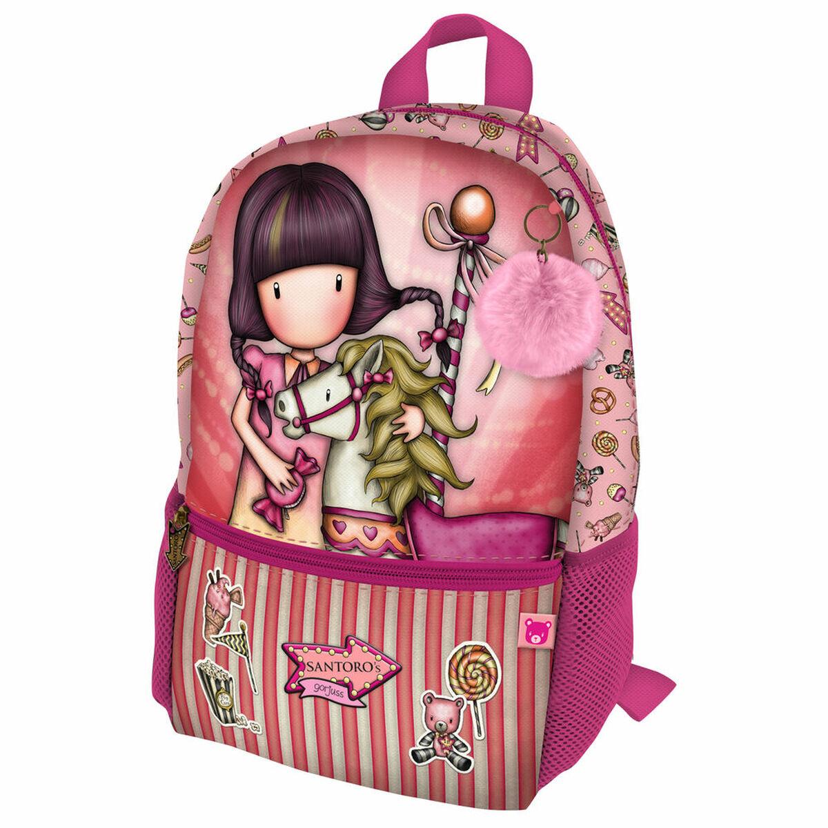 Skoletaske Gorjuss Carousel Mini Laksefarvet