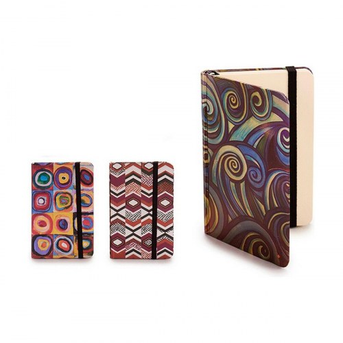 Notesbog B7 - 100 ark, 9 × 1 × 14 cm, former (24 enheder)