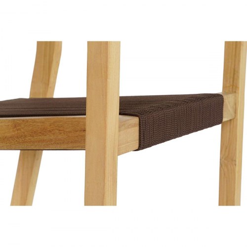 Spisebordsæt til haven - 4 stole, 90 × 90 × 75 cm, brun