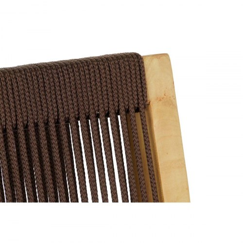 Spisebordsæt til haven - 4 stole, 90 × 90 × 75 cm, brun