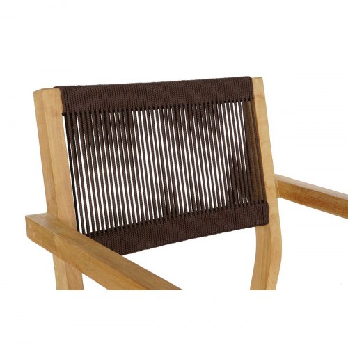 Spisebordsæt til haven - 4 stole, 90 × 90 × 75 cm, brun