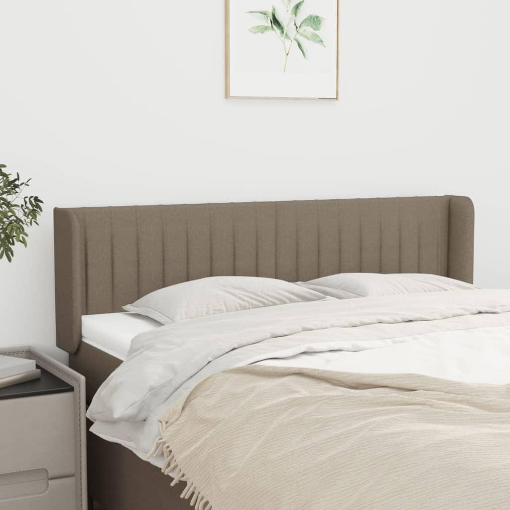 Sengegavl Med Kanter 83X16X78/128 Cm Stof - Gråbrun / 147 x 16 x 78/88 cm