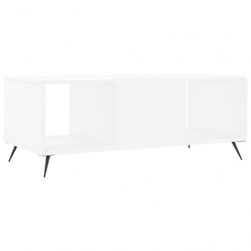 Sofabord med 3 rum og låge - hvid 102 x 50 x 40 cm