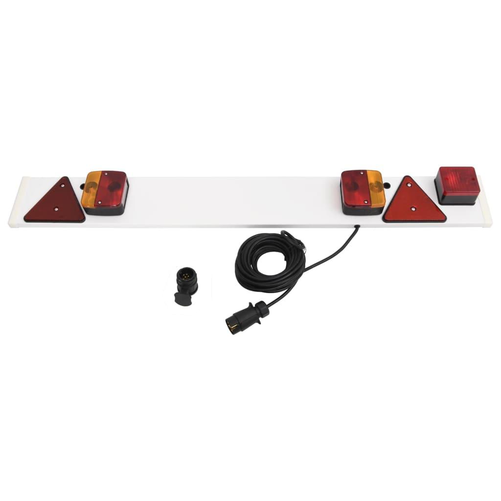 Trailerlygte 115x7x14 cm 12 V klassisk pære rød