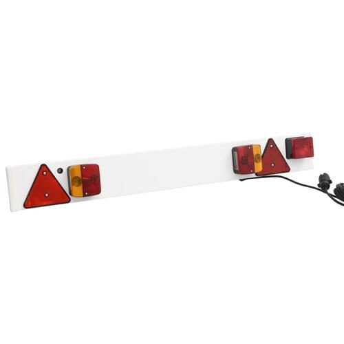 Trailerlygte 115x7x14 cm 12 V klassisk pære rød