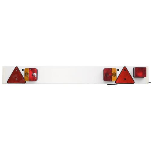 Trailerlygte 115x7x14 cm 12 V klassisk pære rød