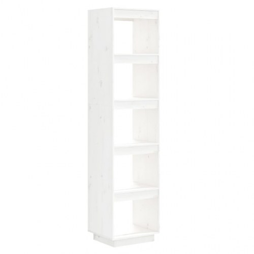 Bogreol/rumdeler 40x35x167 cm massivt fyrretræ hvid