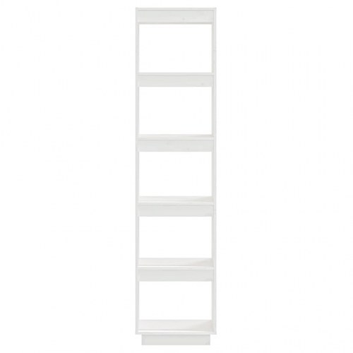 Bogreol/rumdeler 40x35x167 cm massivt fyrretræ hvid