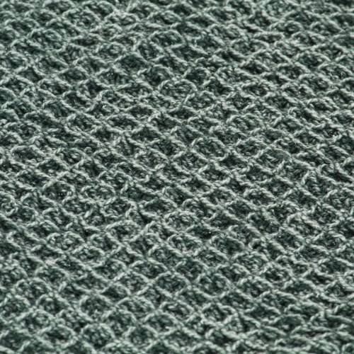 Plaid 220 x 250 cm bomuld mørkegrøn