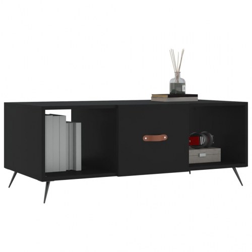 Sofabord 102x50x40 cm konstrueret træ sort