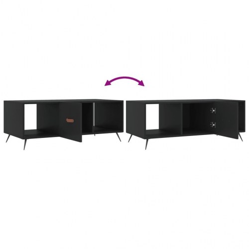 Sofabord 102x50x40 cm konstrueret træ sort