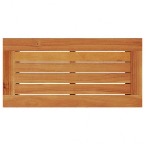 Havesidebord med trætop 58x27,5x55 cm polyrattan grå