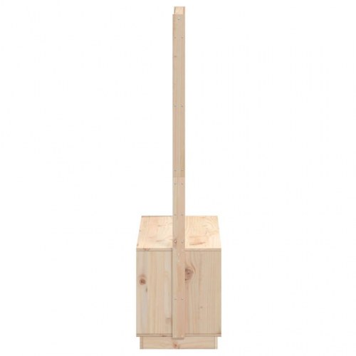 Tøjstativ med skoopbevaring 113x40x157,5 cm massivt fyr