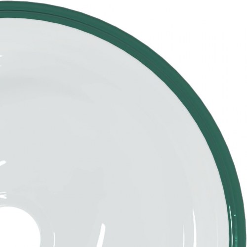 Rund håndvask i hærdet glas 30 × 12 cm - transparent