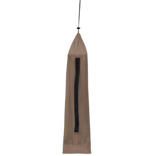 Campingseng 180x60x19 cm oxfordstof og stål gråbrun
