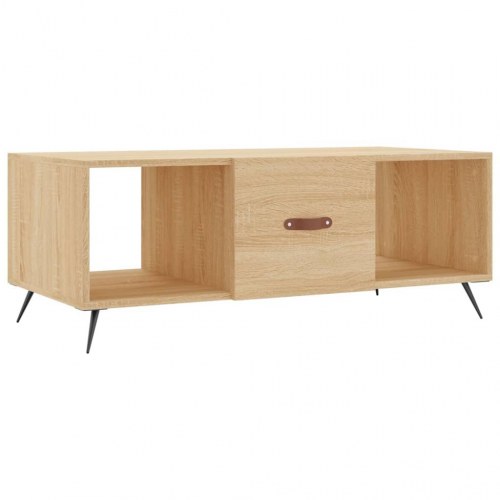 Sofabord 102x50x40 cm konstrueret træ sonoma-eg