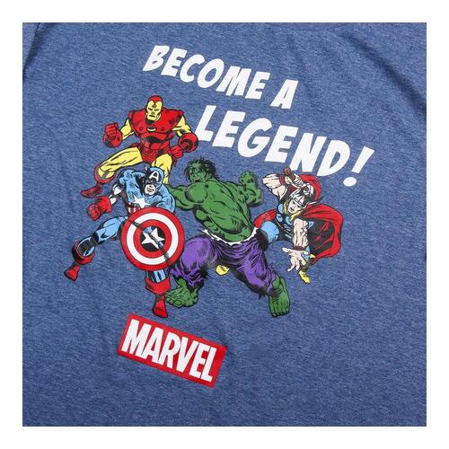 Nattøj Marvel Grå (Voksne) Mænd M