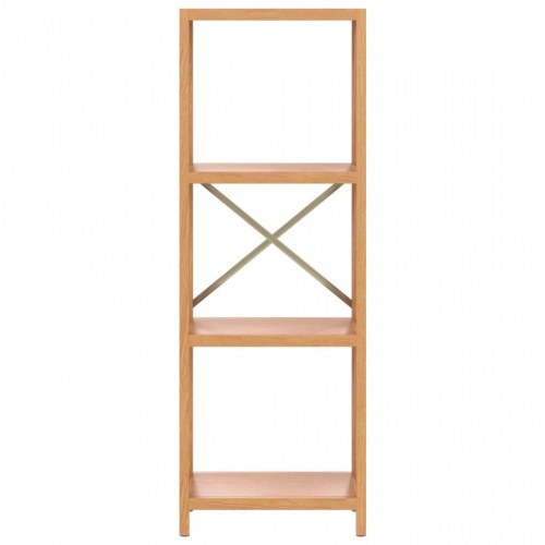 Reol med 4 hylder 40x30x112 cm massivt egetræ