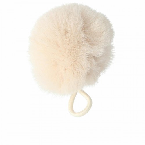 Hårelastik med pompon - Inca, elfenben