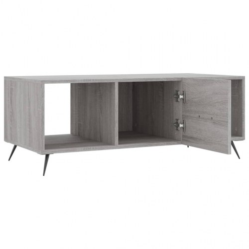 Sofabord 102x50x40 cm konstrueret træ grå sonoma-eg
