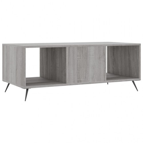 Sofabord 102x50x40 cm konstrueret træ grå sonoma-eg