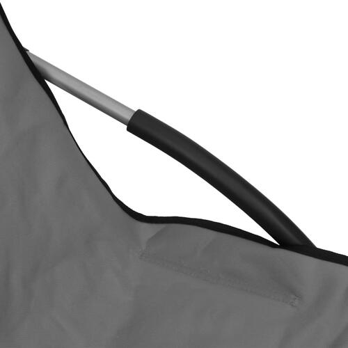 Foldbare strandstole 2 stk. stof grå