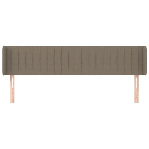 Sengegavl med kanter 183 x 16 x 78/88 cm - gråbrun