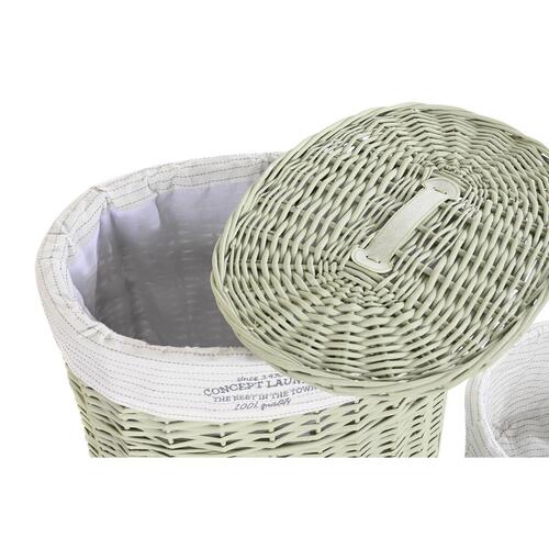 Set med kurve Grøn flet 51 x 37 x 56 cm (5 Dele)