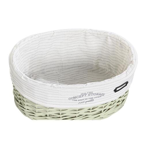 Set med kurve Grøn flet 51 x 37 x 56 cm (5 Dele)