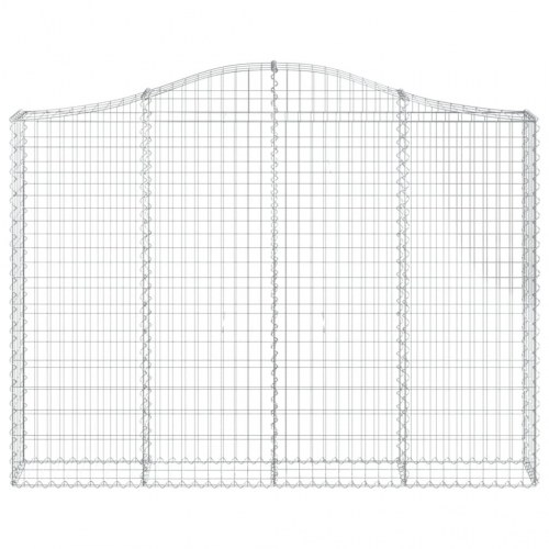 Buede gabionkurve 3 stk. 200x30x140/160 cm galvaniseret jern