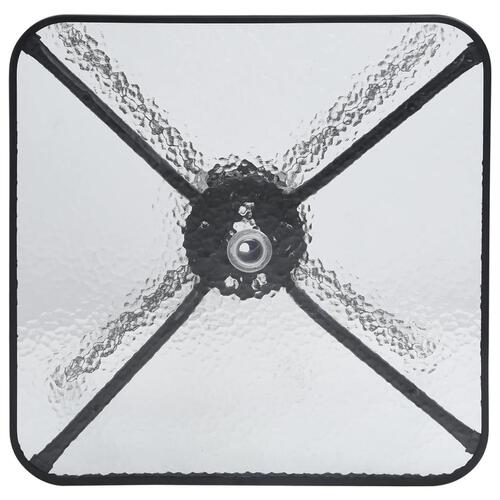 Havebord 70x70x70 cm stål sort