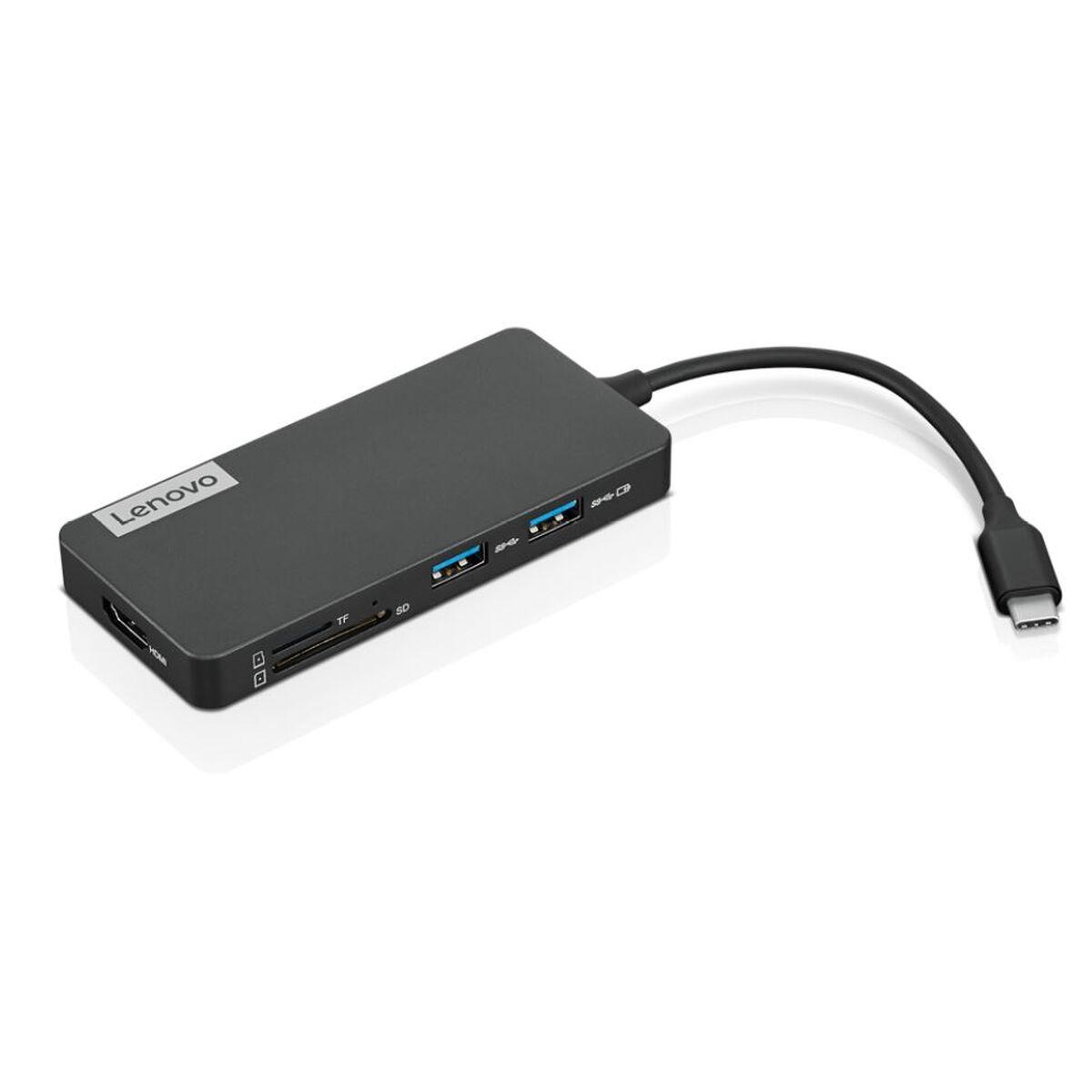 USB Hub Lenovo 4X90V55523 Sort