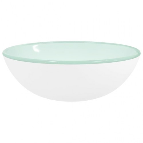 Håndvask i hærdet glas 35 × 12 cm - hvid bordmonteret
