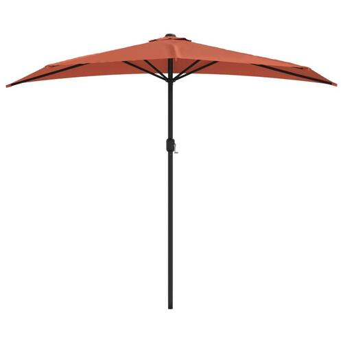 Altanparasol med aluminiumsstang 270x144x222 cm halv terrakotta