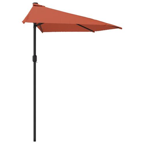 Altanparasol med aluminiumsstang 270x144x222 cm halv terrakotta