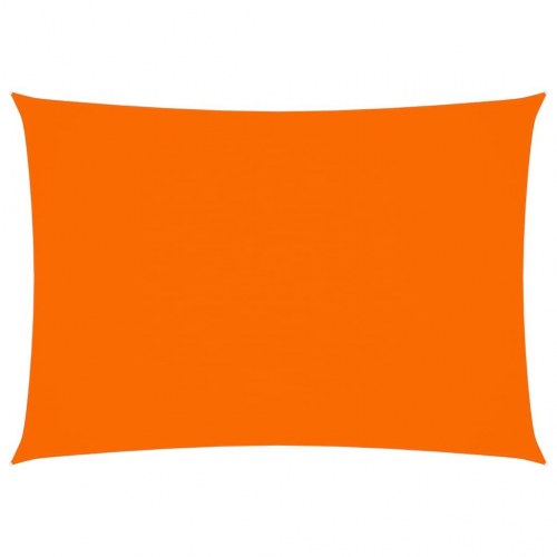 Solsejl 4×6 m rektangulær i oxfordstof - orange
