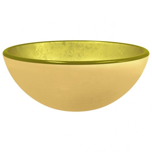 Håndvask i hærdet glas 30 × 12 cm - guldfarvet