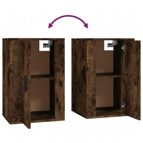 Væghængt tv-skab 40x34,5x60 cm røget egetræsfarve