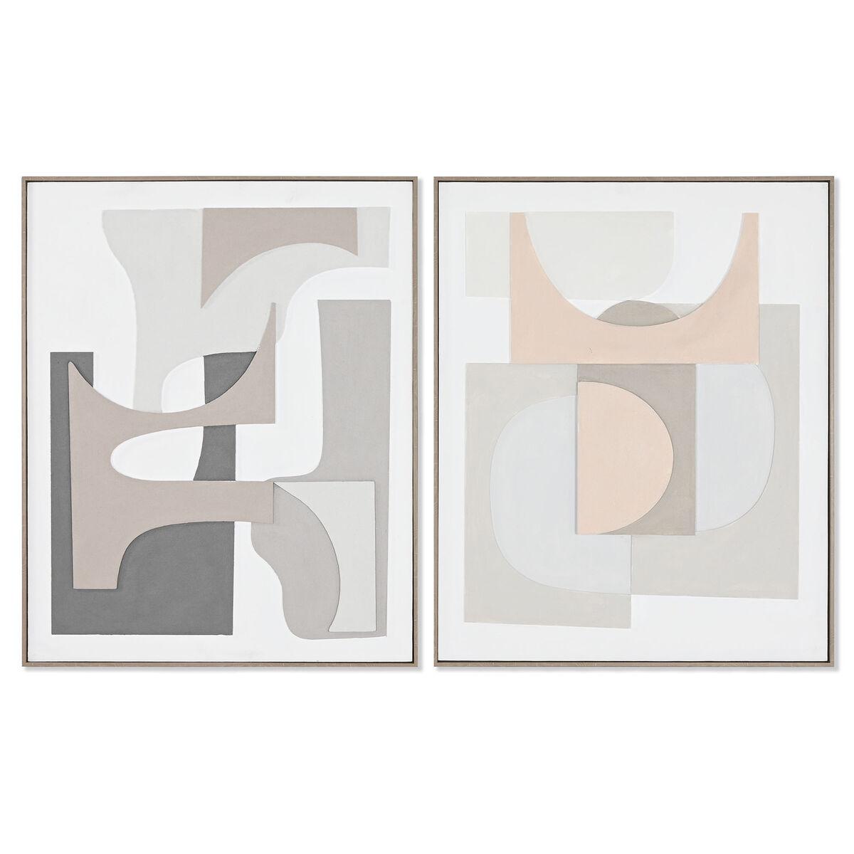 Maleri Home Esprit Abstrakt Urban 823 X 45 X 102 Cm 2 Enheder