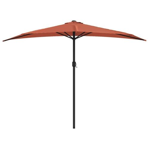 Altanparasol med aluminiumsstang 300x155x223 cm halv terrakotta