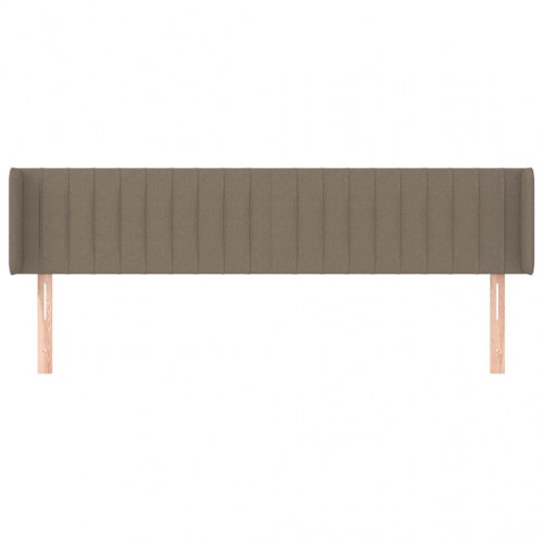 Sengegavl med kanter 203 x 16 x 78/88 cm - gråbrun