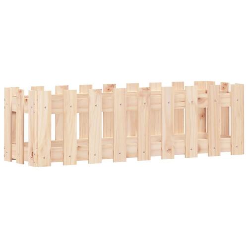 Højbed med stakitdesign 100x30x30 cm massivt fyrretræ