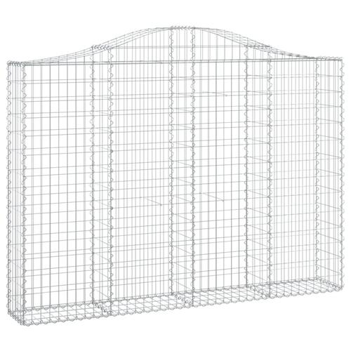 Buede gabionkurve 4 stk. 200x30x140/160 cm galvaniseret jern