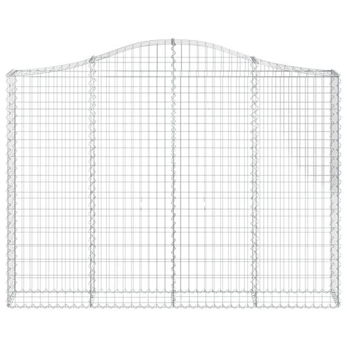Buede gabionkurve 4 stk. 200x30x140/160 cm galvaniseret jern