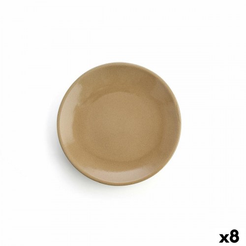 Anaflor flad middagstallerken i bagt ler, beige Ø 29 cm - sæt á 8