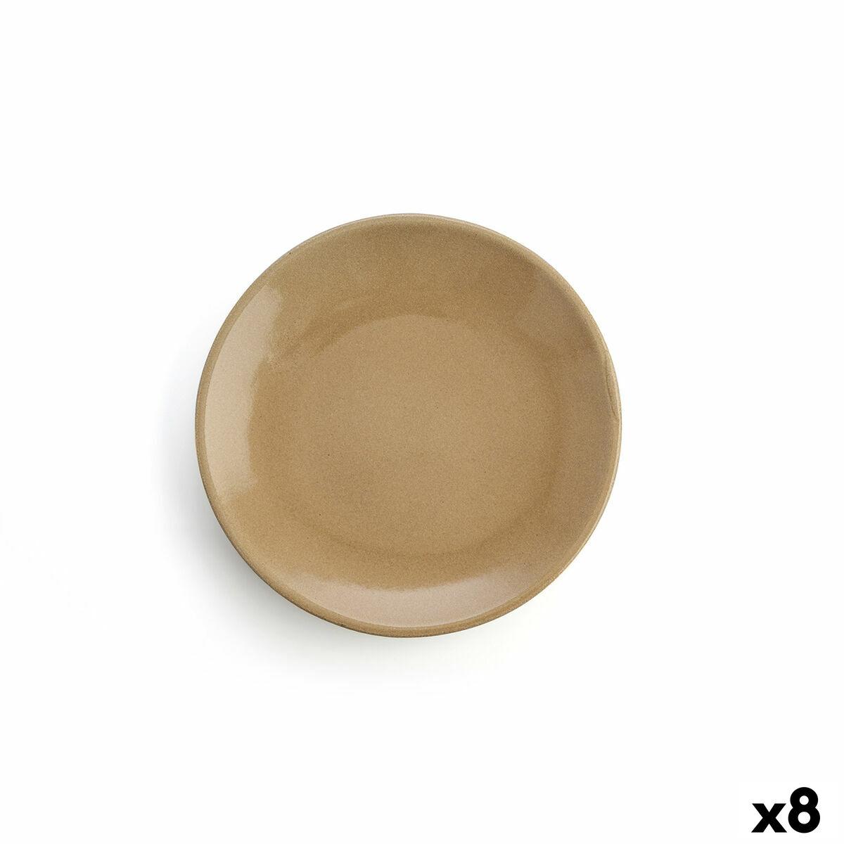 Anaflor flad middagstallerken i bagt ler, beige Ø 29 cm - sæt á 8